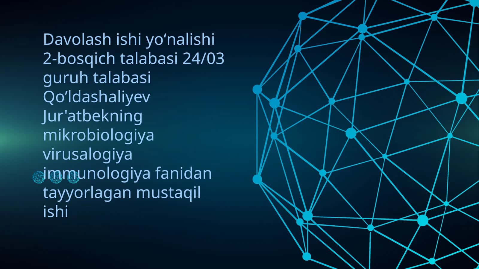 Mikrobiologiya va immunologiya fanidan tayyorlagan mustaqil ish 1