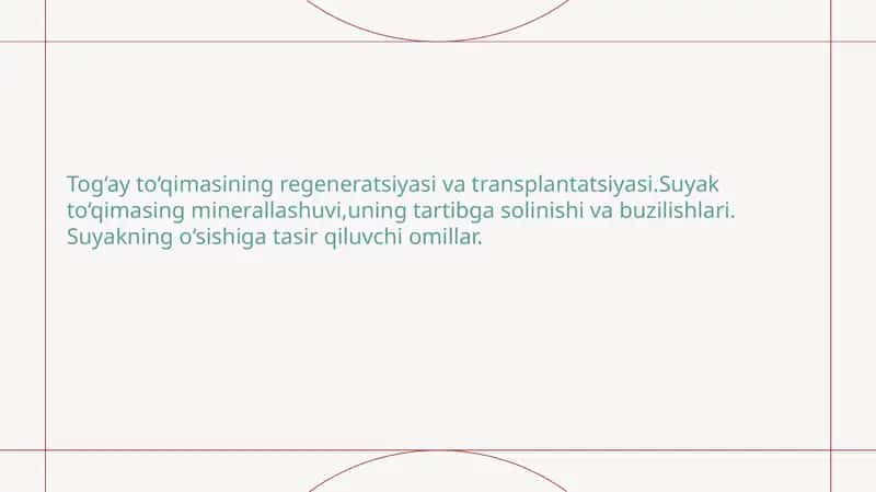 Tog‘ay to‘qimasining regeneratsiyasi va transplantatsiyasi 1
