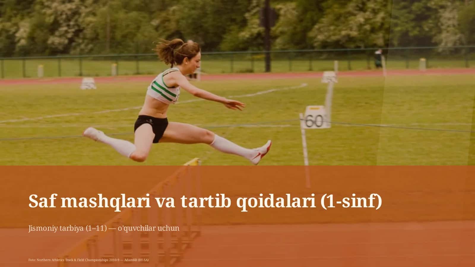 Saf mashqlari va tartib qoidalari (1-sinf) 1