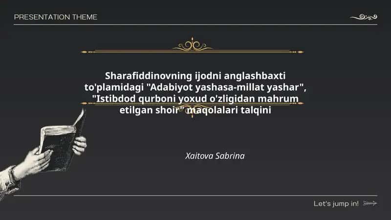 Adabiyot yashasa-millat yashar 1