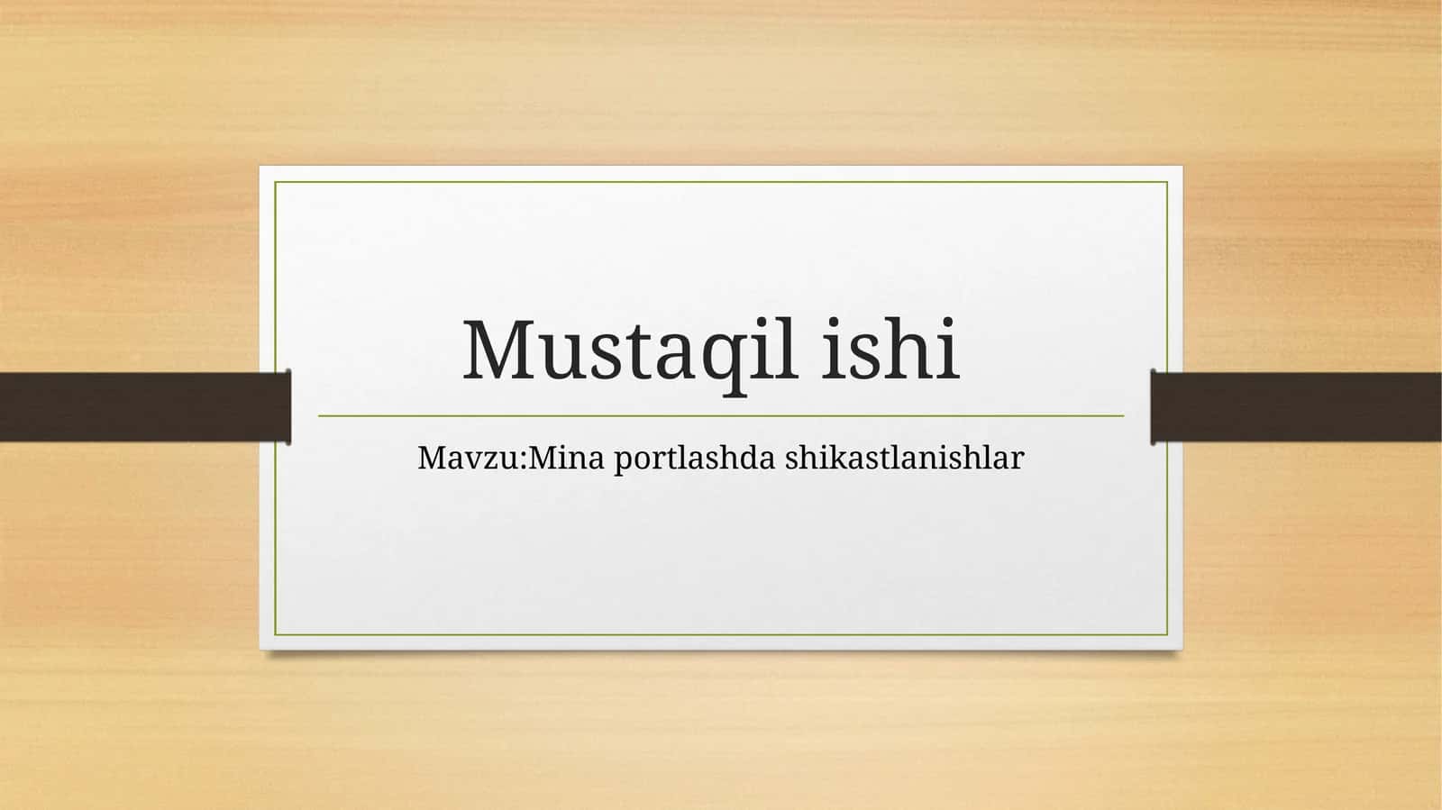 Mustaqilishi 1