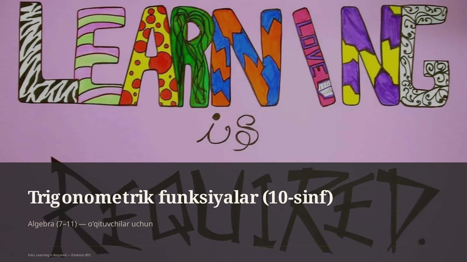 Trigonometrik funksiyalar (10-sinf) 1