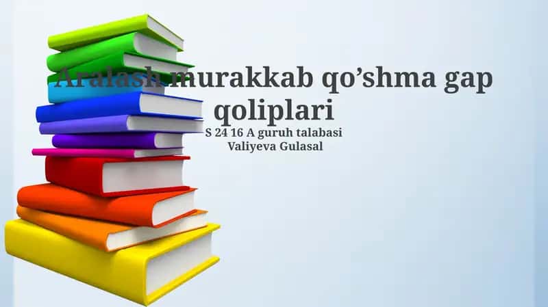 Aralash murakkab qo’shma gap qoliplari 1