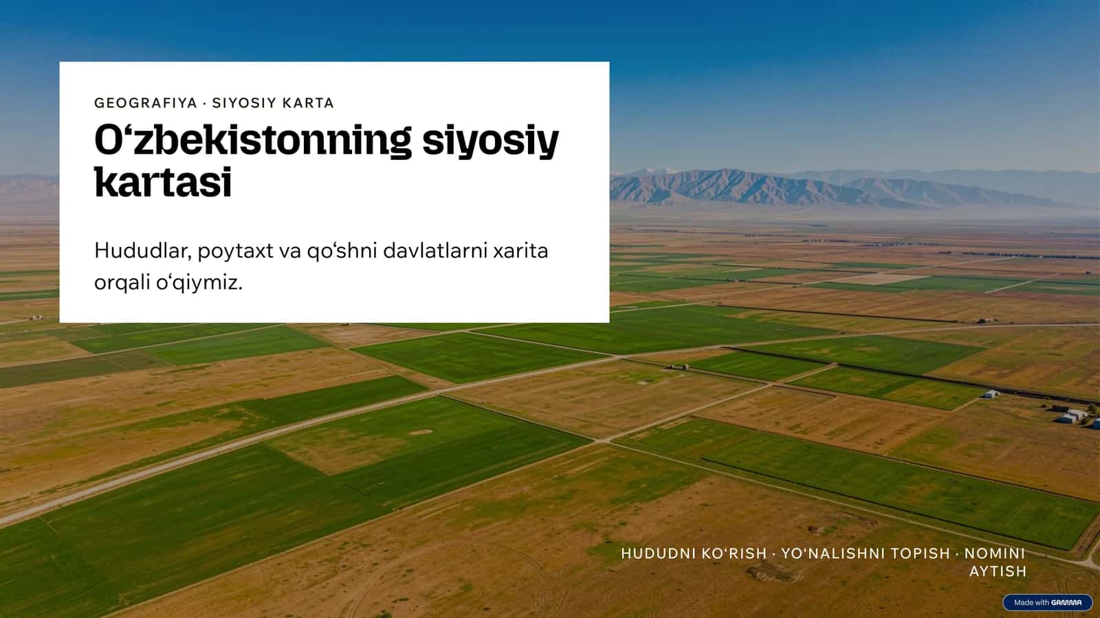 O‘zbekistonning siyosiy kartasi 1