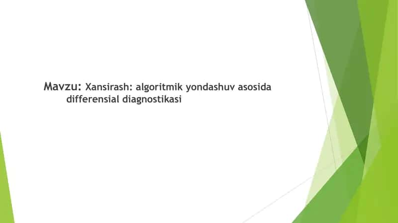 Xansirash: algoritmik yondashuv 1