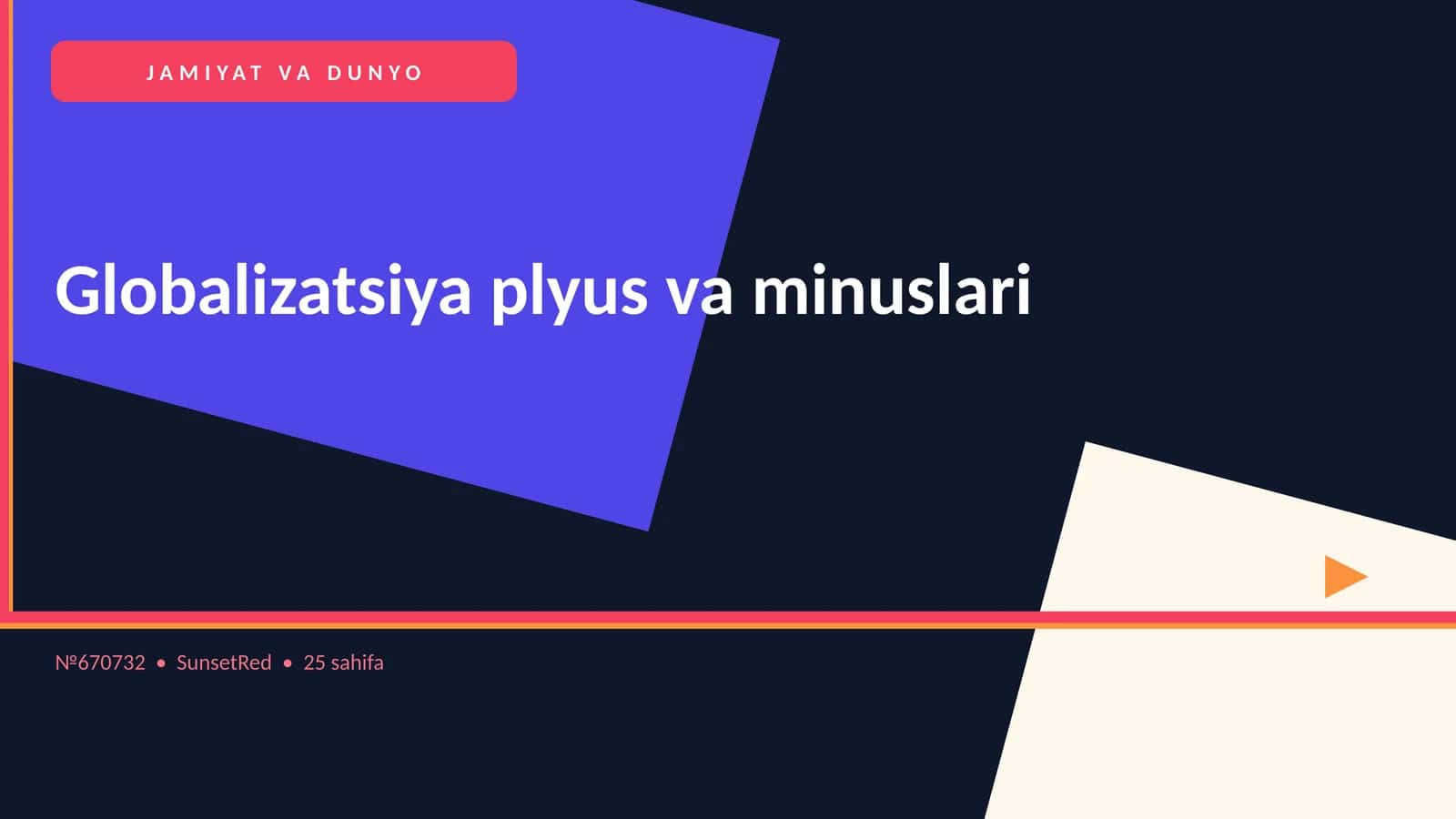 Globalizatsiya plyus va minuslari 1