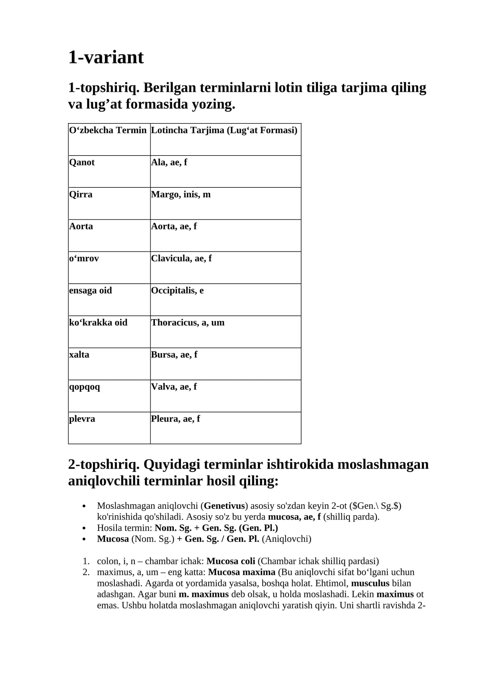 O‘zb Terminlar Tarjimasi 1