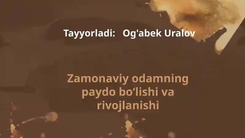 Zamonaviy odamning evolyutsiyasi
