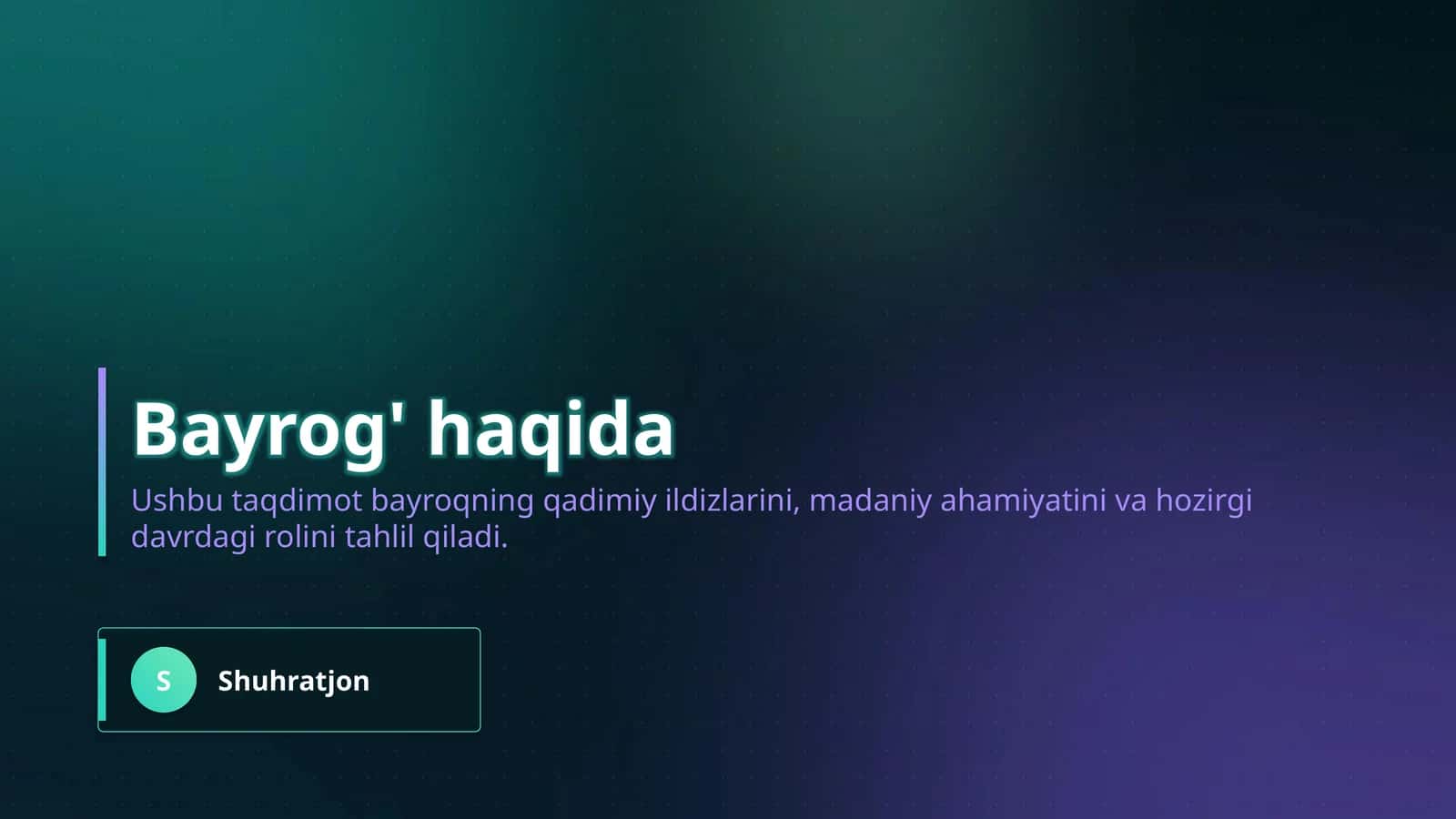 Bayrog' haqida 1