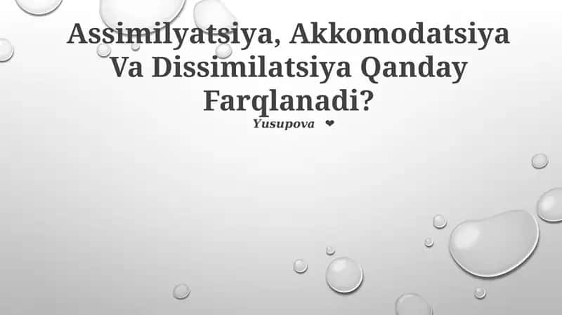 Assimilyatsiya, Akkomodatsiya Va Dissimilatsiya Qanday Farqlanadi? 1