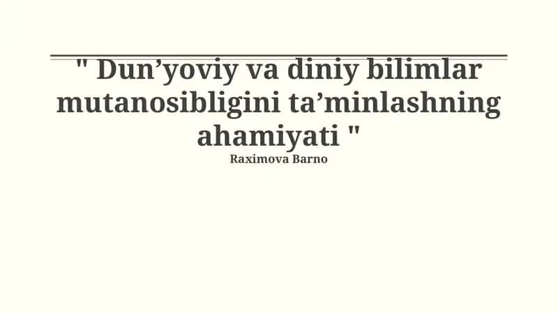 Muvozanatni rivojlantirish yo'llari 1