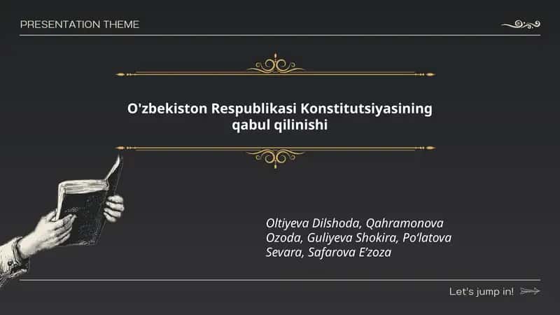 O'zbekiston Respublikasi Konstitutsiyasining qabul qilinishi 1