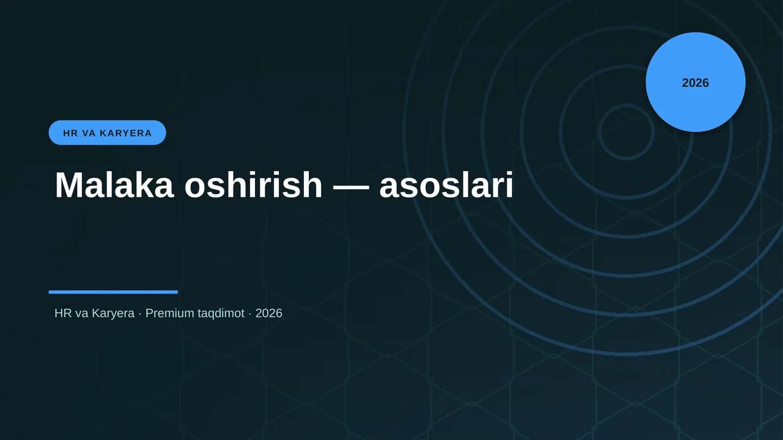 Malaka oshirish — asoslari 1