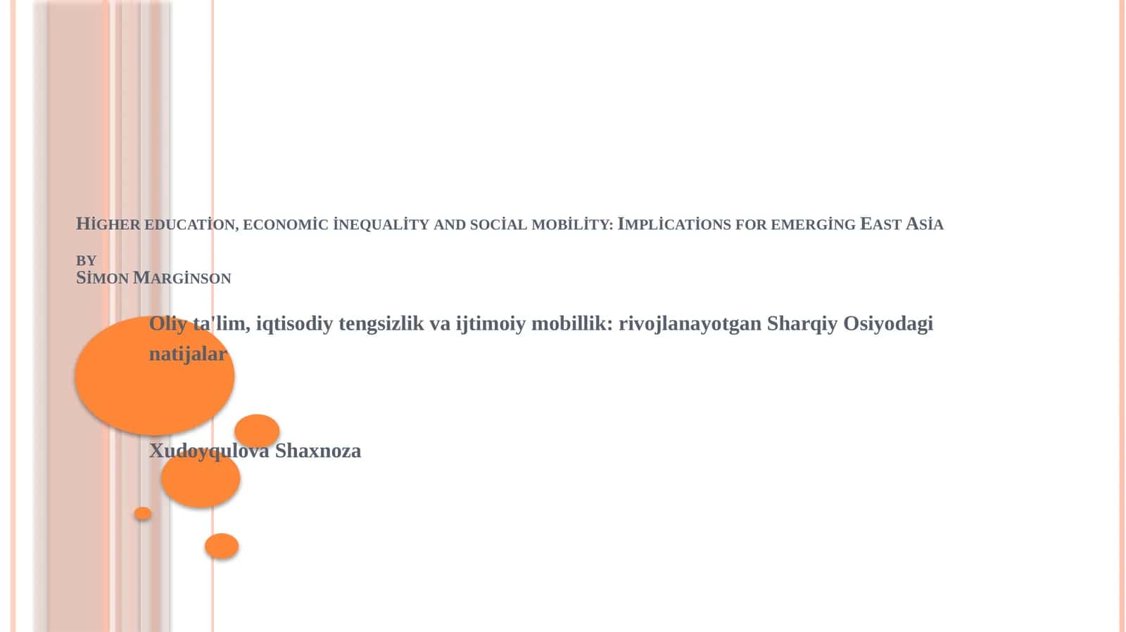 Xudoyqulova Shaxnoza 1