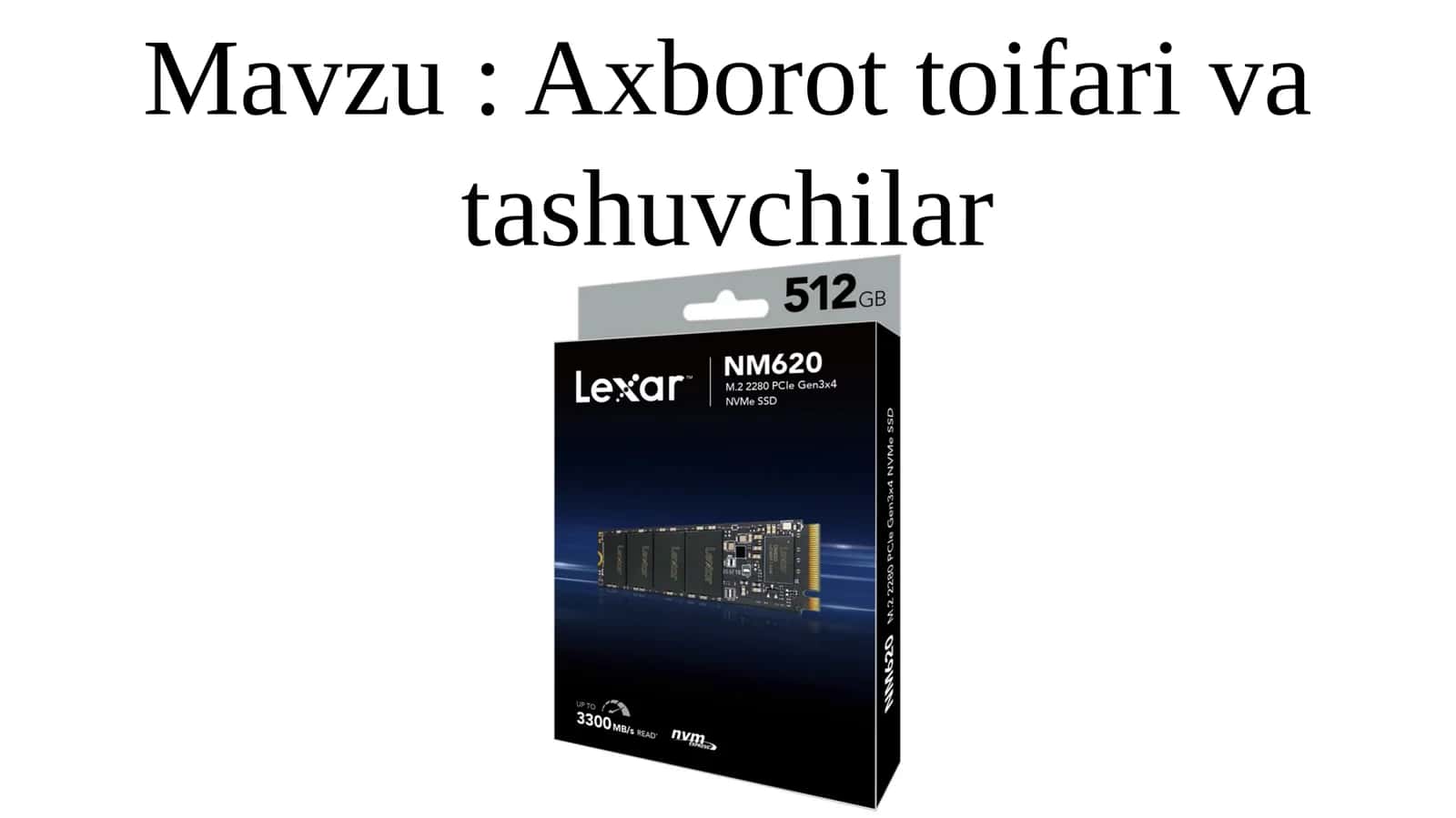 Axborot toifalari va tashuvchilar 1