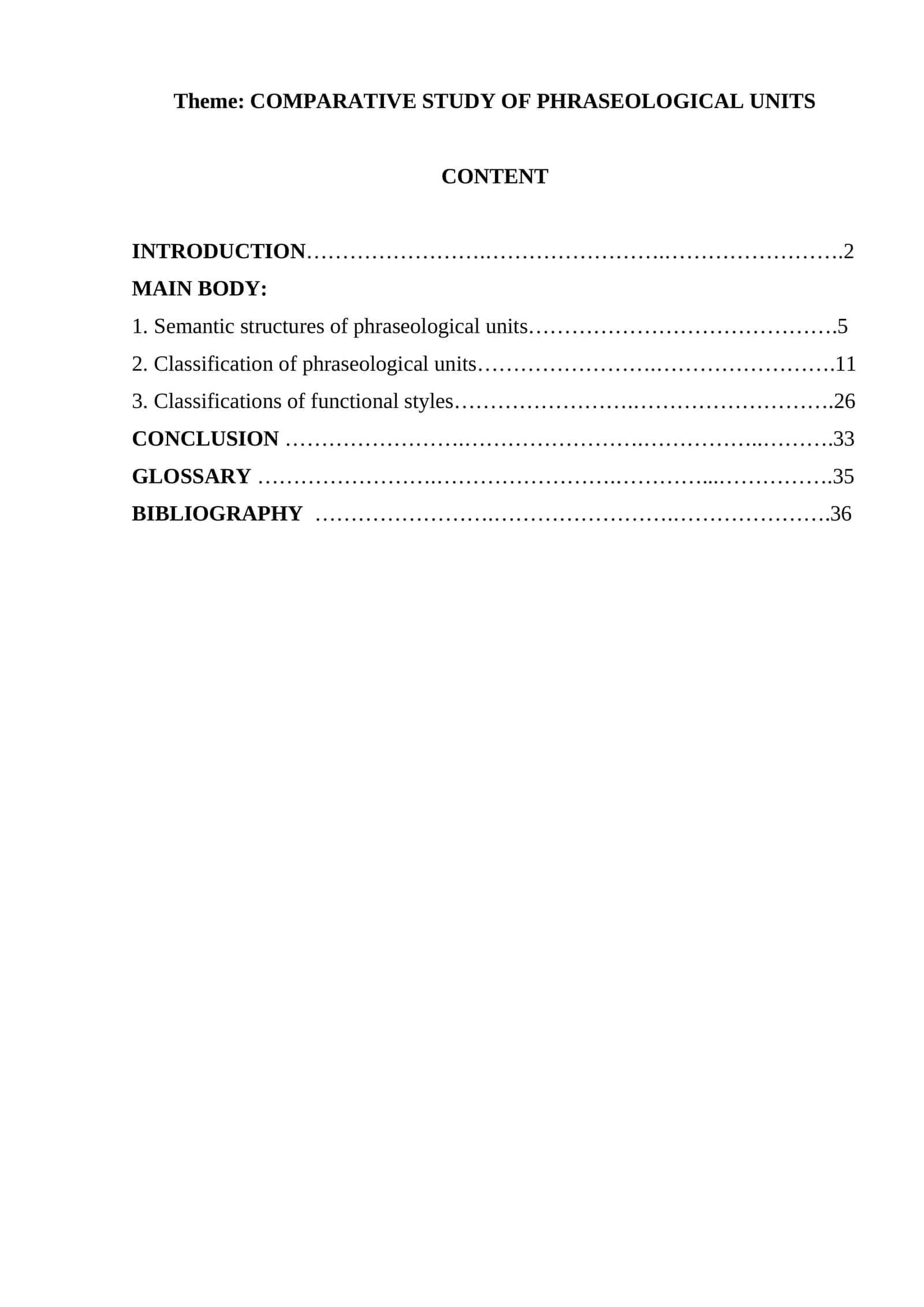 Comparative study of phraseological units 1