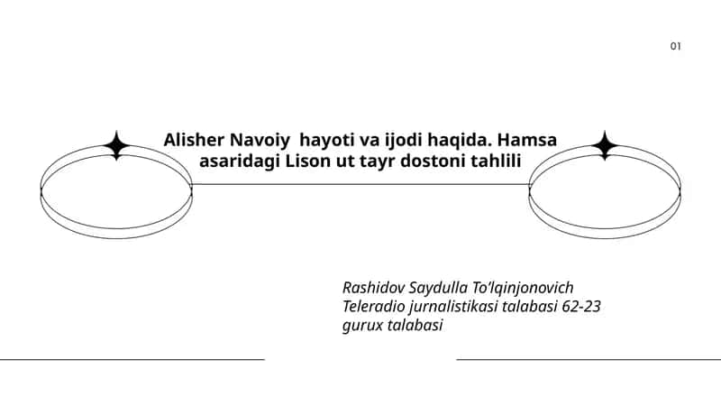Alisher Navoiy hayoti va ijodi haqida. Hamsa asaridagi Lison ut tayr dostoni tahlili 1