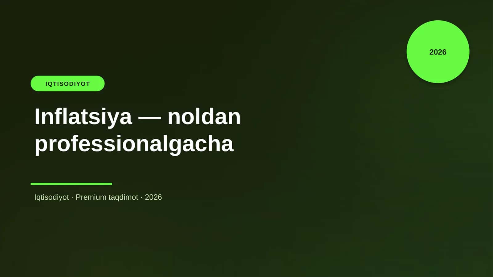 Inflatsiya — noldan professionalgacha 1