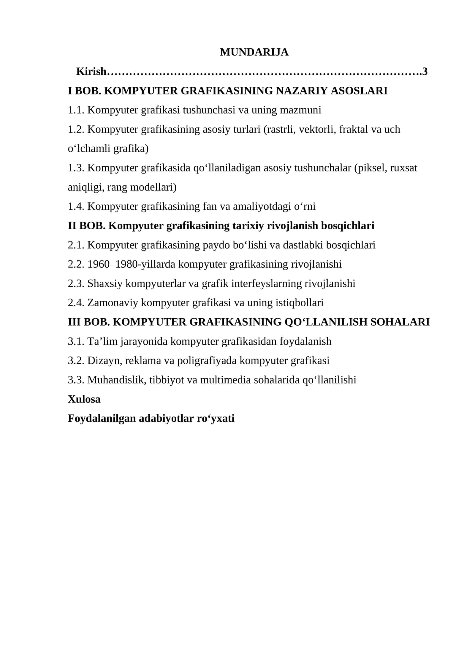 Kompyuter grafikasining nazariy asoslari 1
