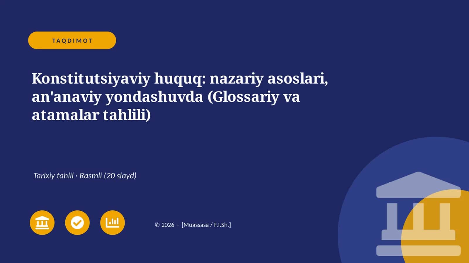 Konstitutsiyaviy huquq: nazariy asoslari, an'anaviy yondashuvda (Glossariy va atamalar tahlili) 1