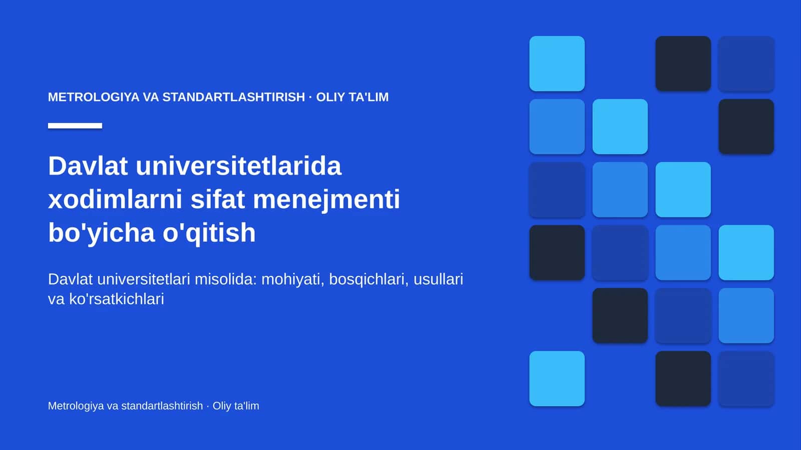 davlat universitetlarida xodimlarni sifat menejmenti bo'yicha o'qitish 9728 1