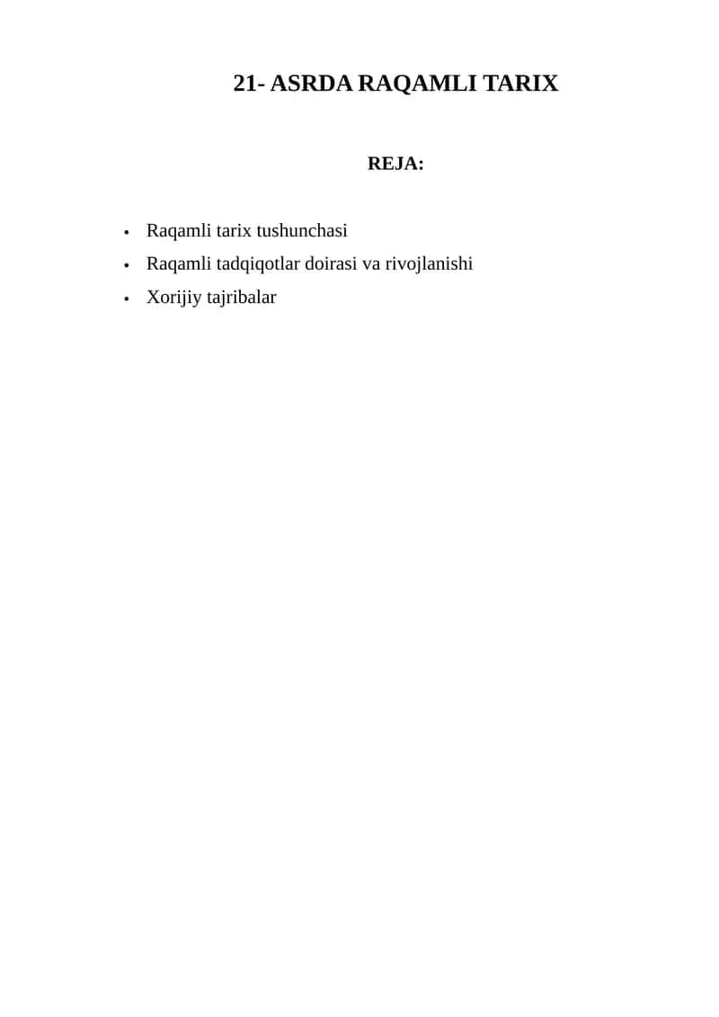 Raqamli Tarix 1