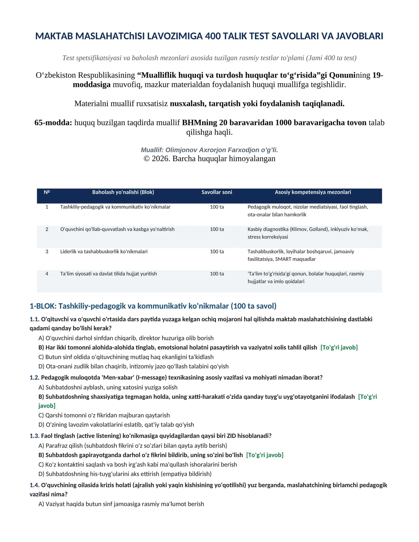 MAKTAB_MASLAHATChISI_LAVOZIMIGA_TEST_SAVOLLARI_VA_JAVOBLARI 1