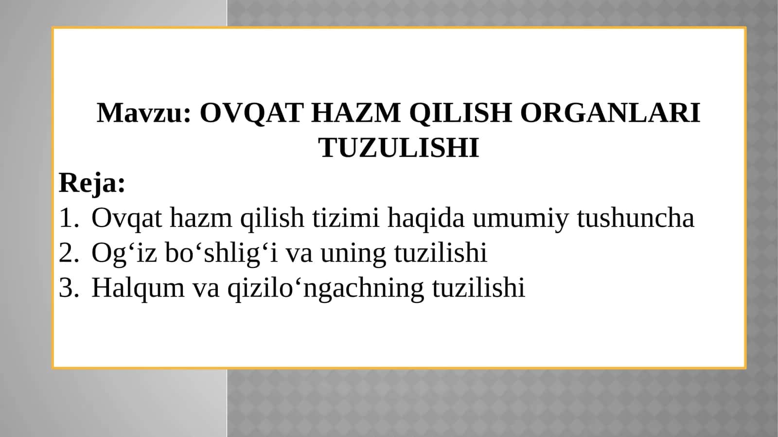 Ovqat Hazm Qilish Organlari Tuzilishi — Anatomik Taqdimot.pptx 1