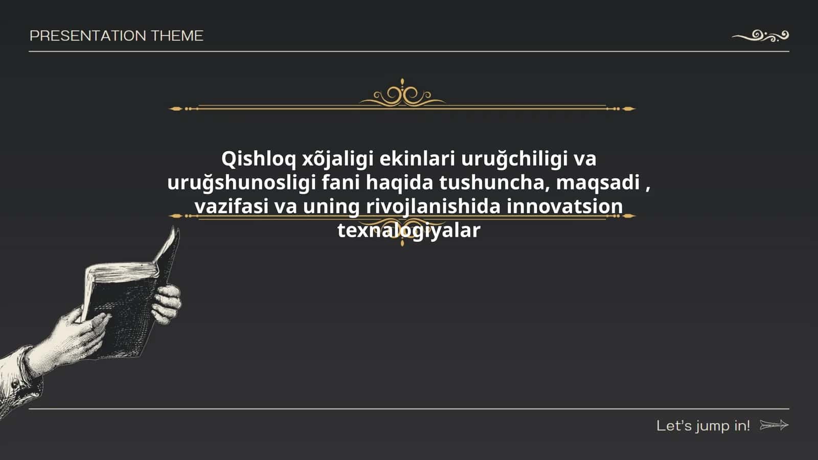 Qishloq xo'jaligi ekinlari urug'chiligining nazariy asoslari 1