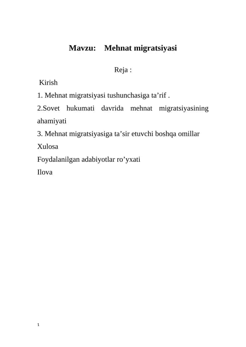 Mehnat migratsiyasi 1