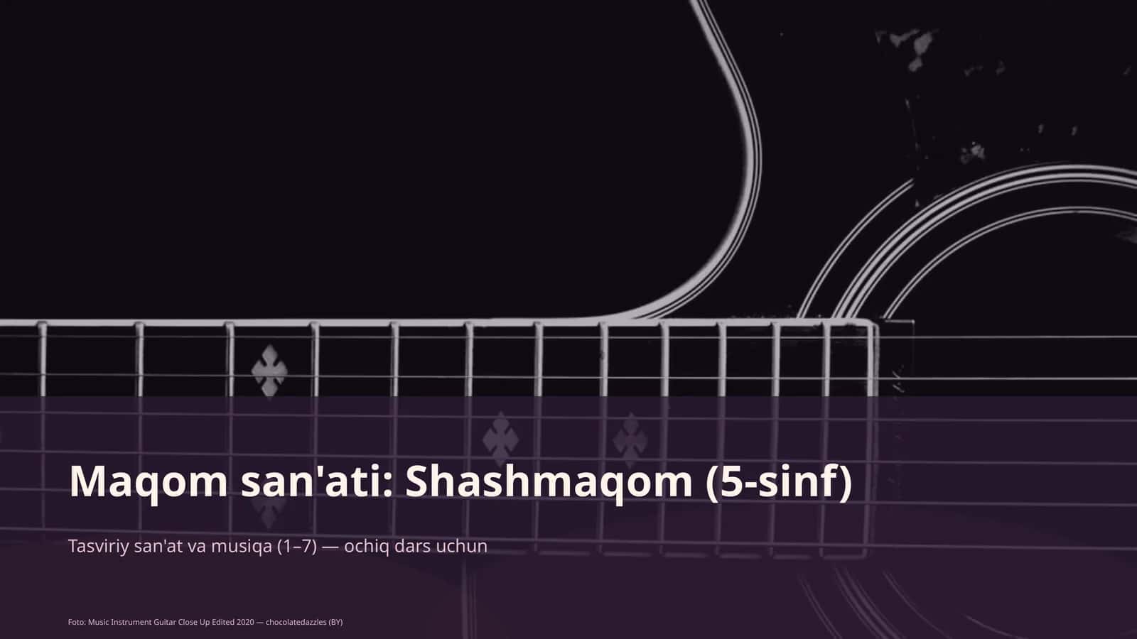 Maqom san'ati: Shashmaqom (5-sinf) 1