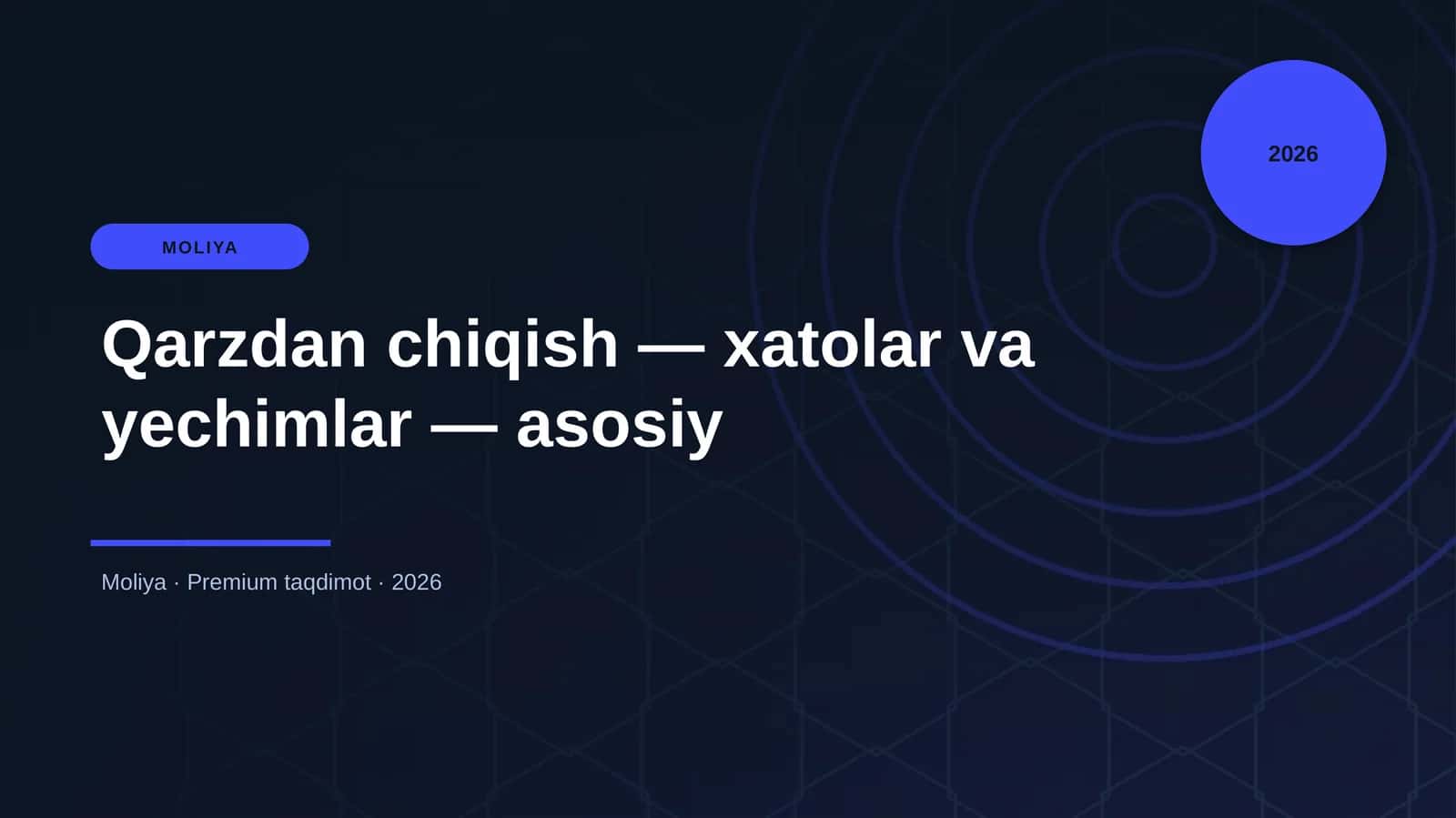 Qarzdan chiqish — xatolar va yechimlar — asosiy 1