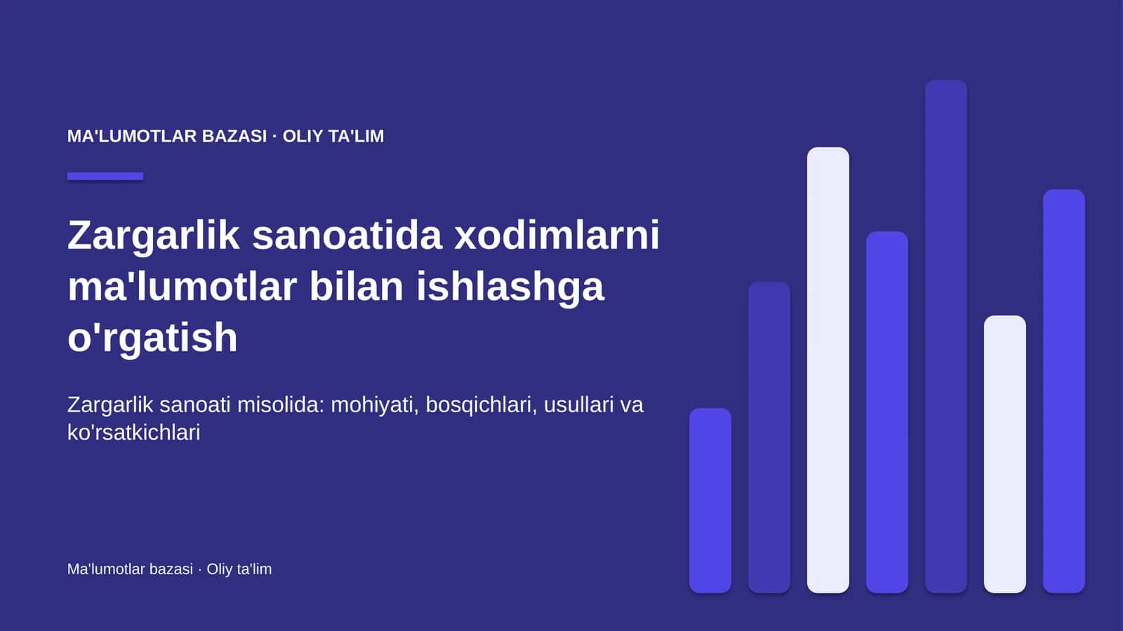 zargarlik sanoatida xodimlarni ma'lumotlar bilan ishlashga o'rgatish 9244 1