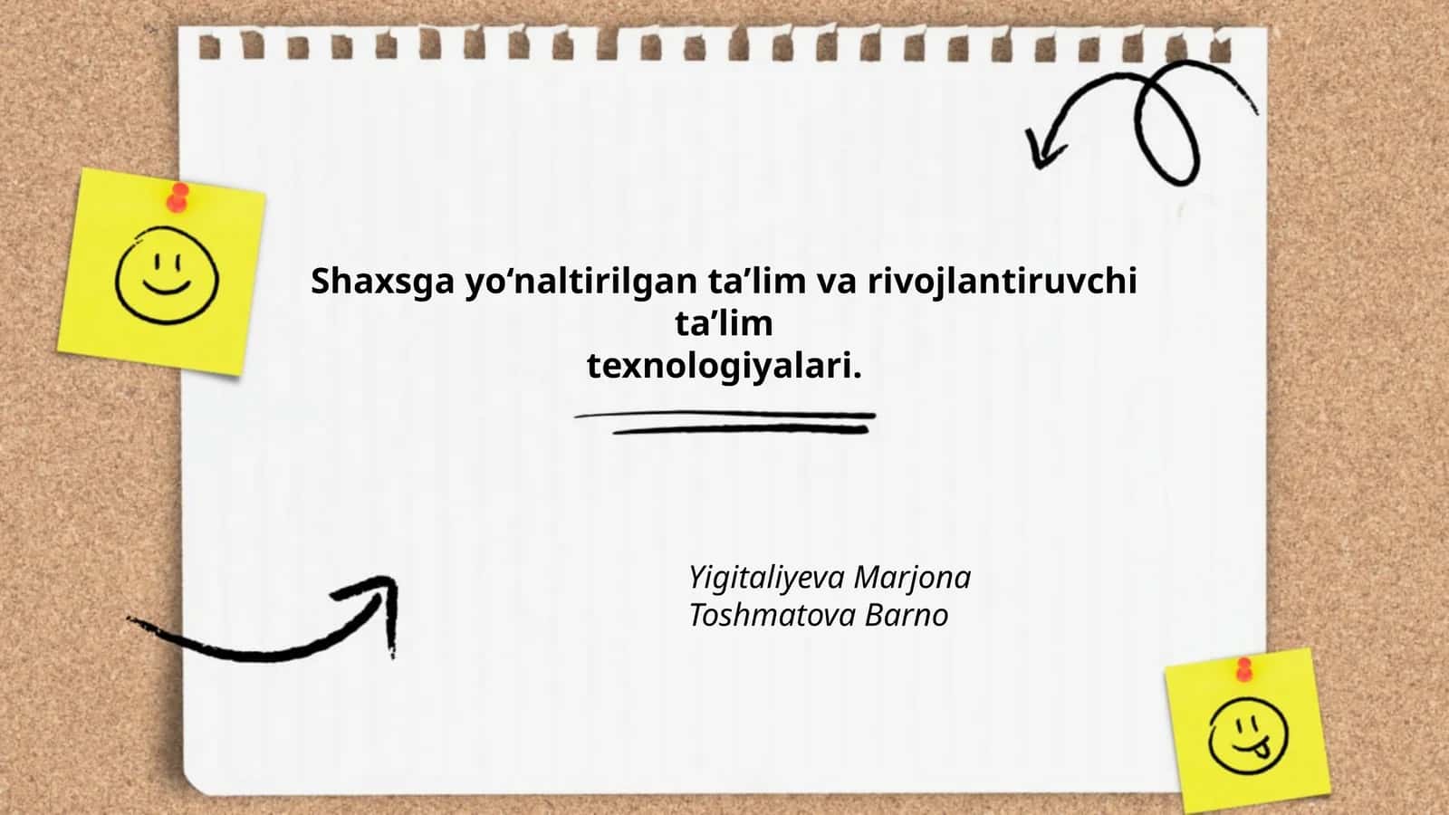 Shaxsga yo‘naltirilgan ta’lim va rivojlantiruvchi ta’lim texnologiyalari 1