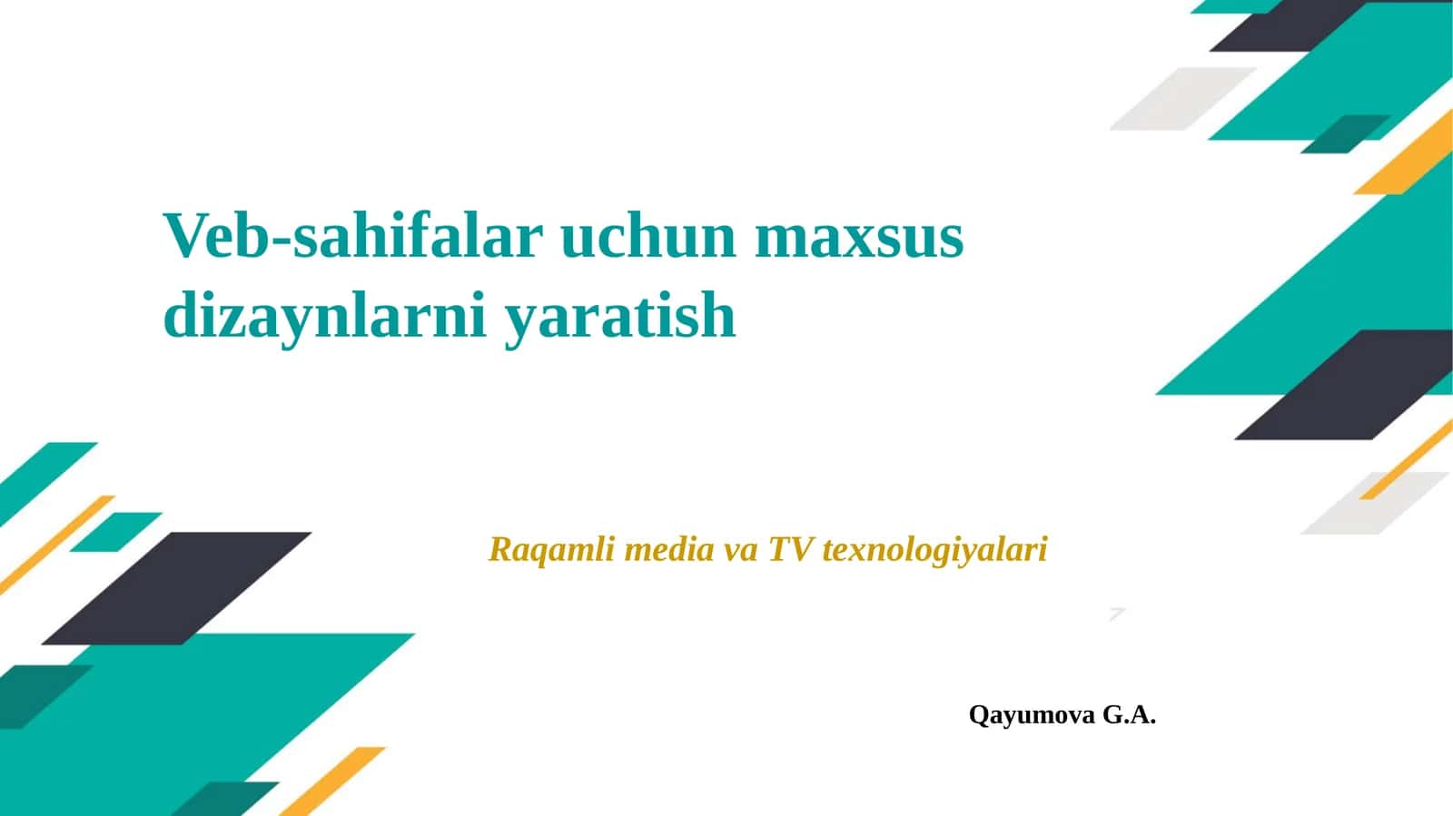 Veb-sahifalar uchun maxsus dizaynlarni yaratish 1
