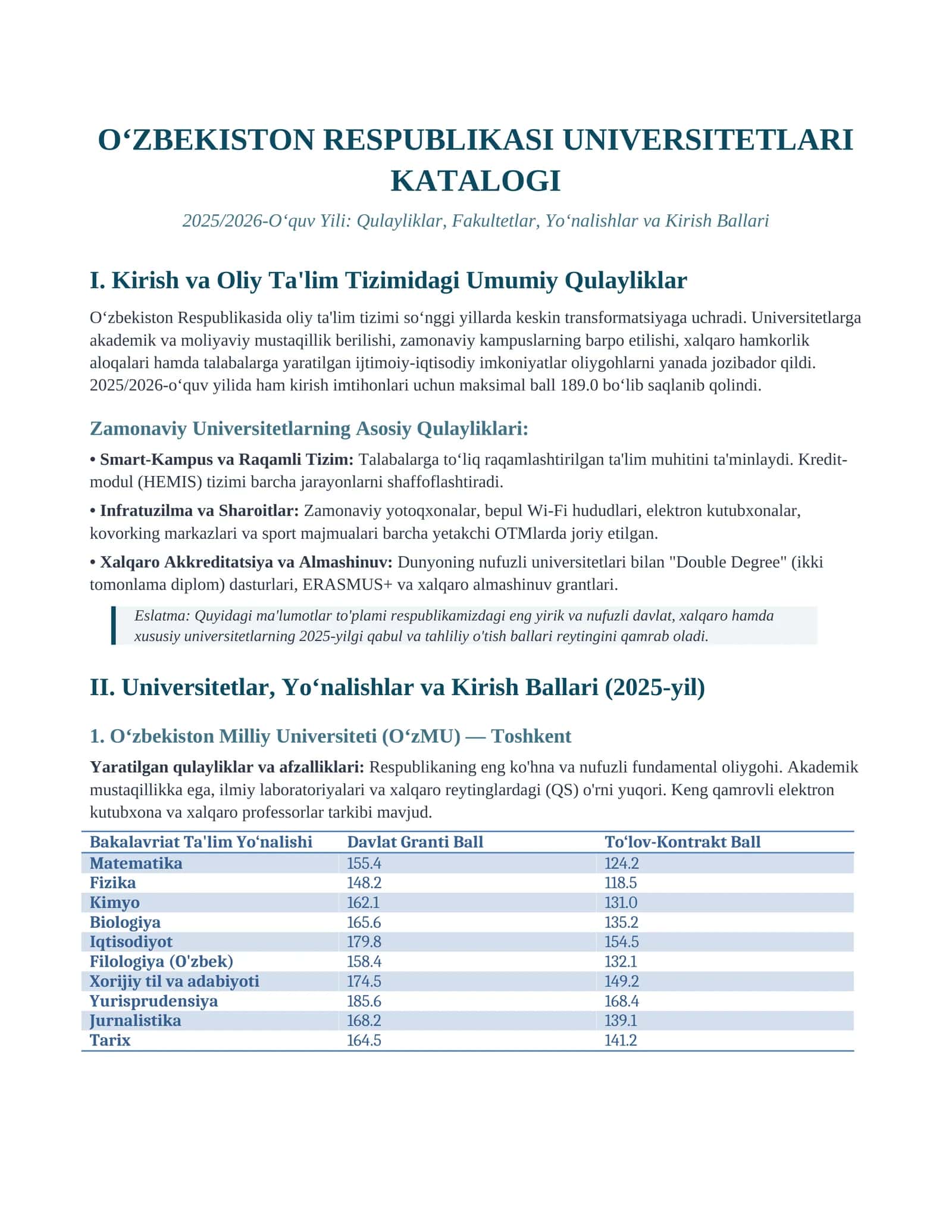 Zamonaviy Universitetlarning Asosiy Qulayliklari 1