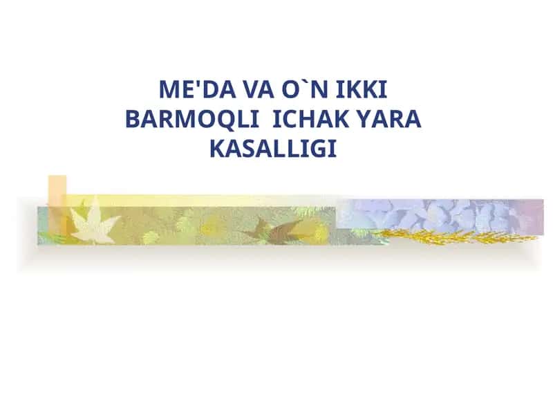 Oshqozon va 12 barmoq ichak yara kasalligi 1
