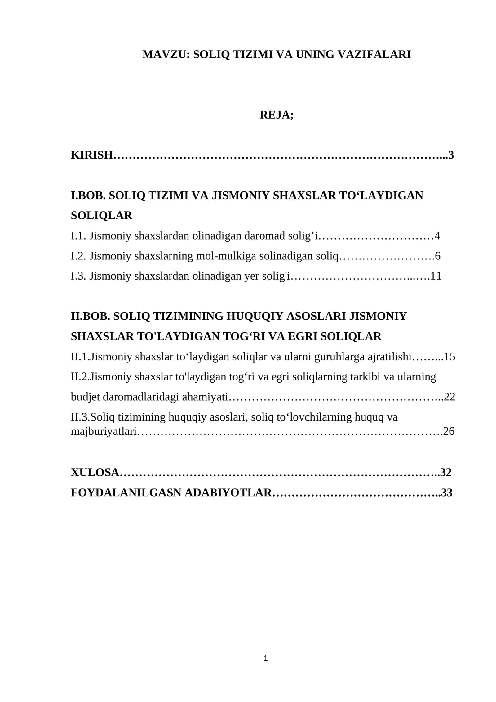 SOLIQ TIZIMI VА UNING VАZIFАLАRI 1