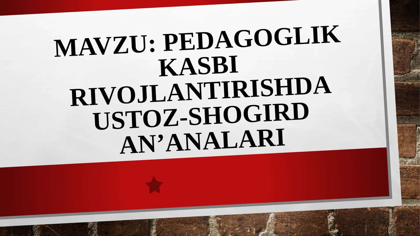 Pedagoglikkasbi rivojlantirishda Ustoz-shogirdan’analari 1