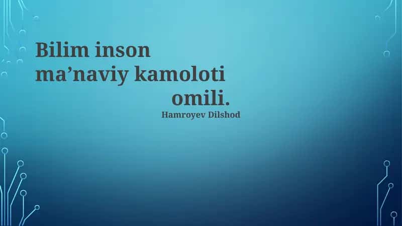 Ilmiy Bilimlar va Ma'naviy Rivojlanish 1