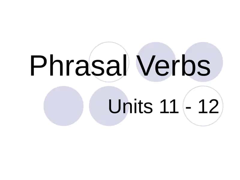 Phrasal verbs 1