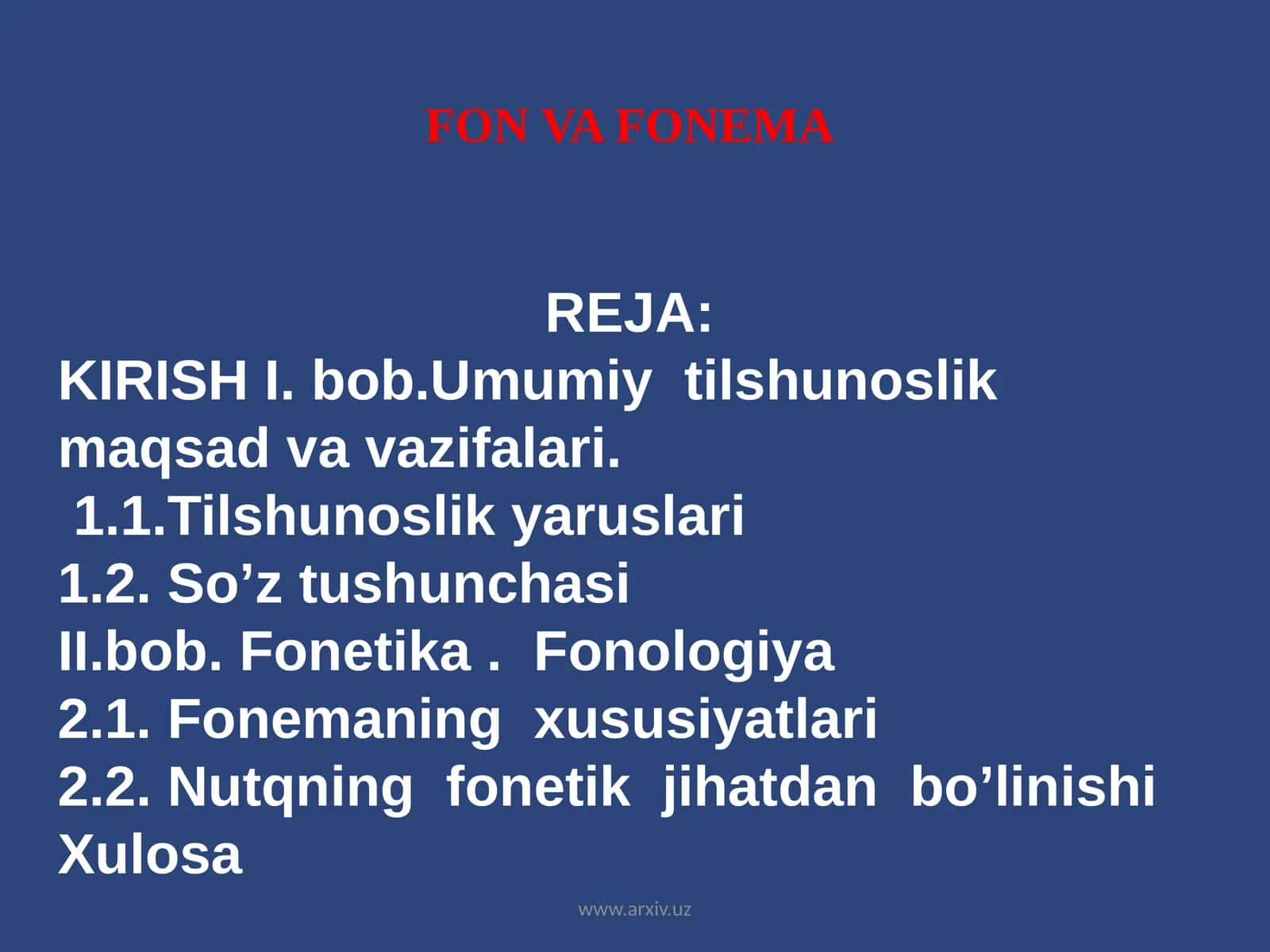 Umumiy tilshunoslik maqsad va vazifalari 1