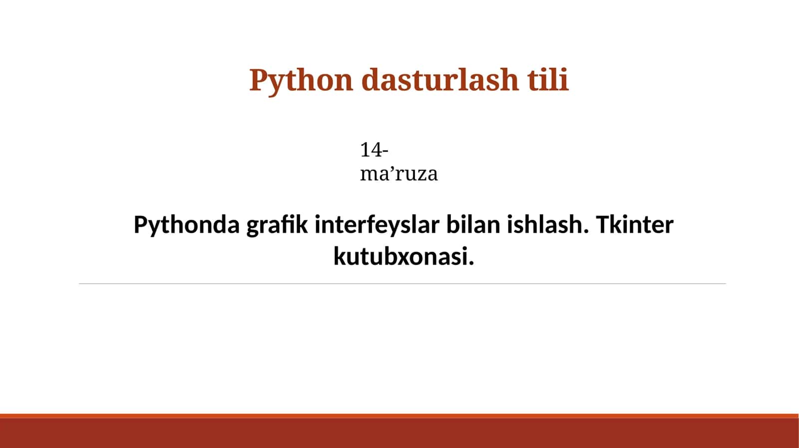 Pythondasturlashtili 1