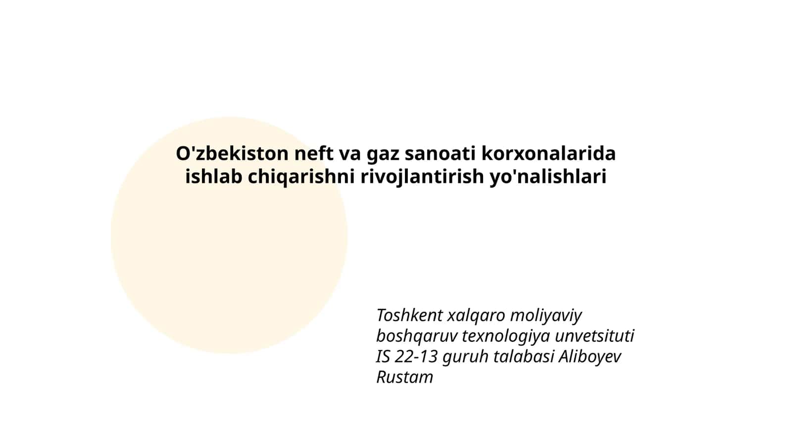 O'zbekiston neft va gaz sanoati korxonalarida ishlab chiqarishni rivojlantirish yo'nalishlari 1