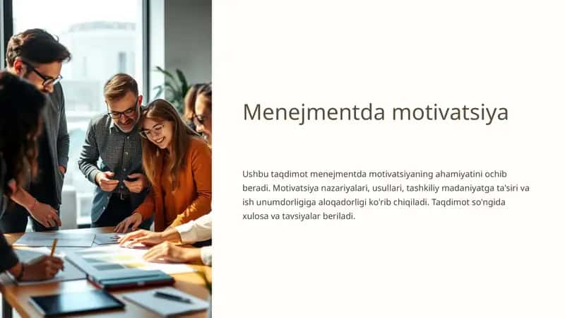 Menejmentda motivatsiya 1