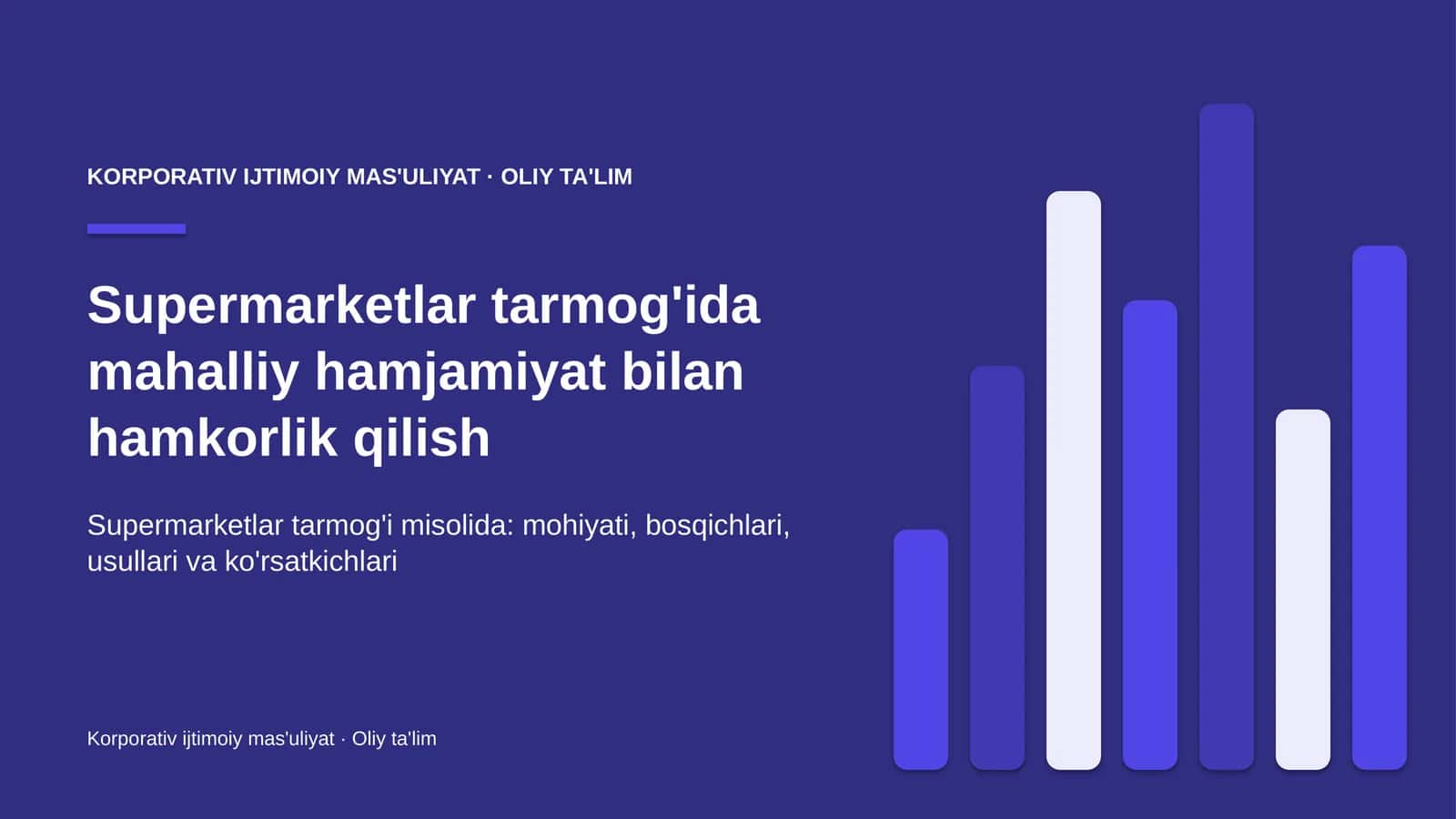 supermarketlar tarmog'ida mahalliy hamjamiyat bilan hamkorlik qilish 8899 1
