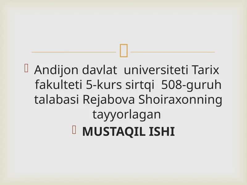 MUSTAQIL ISHI 1