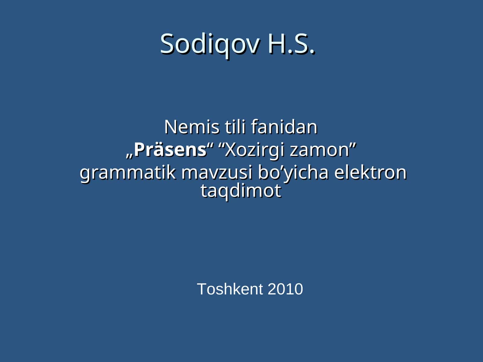 "Das Präsens" 1