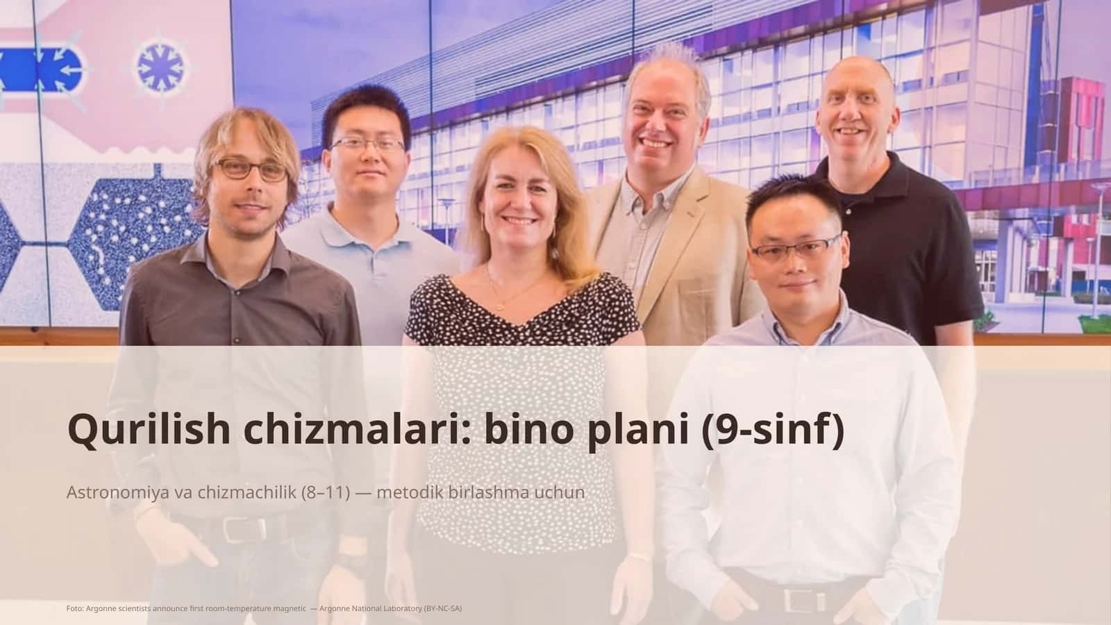 Qurilish chizmalari: bino plani (9-sinf) 1