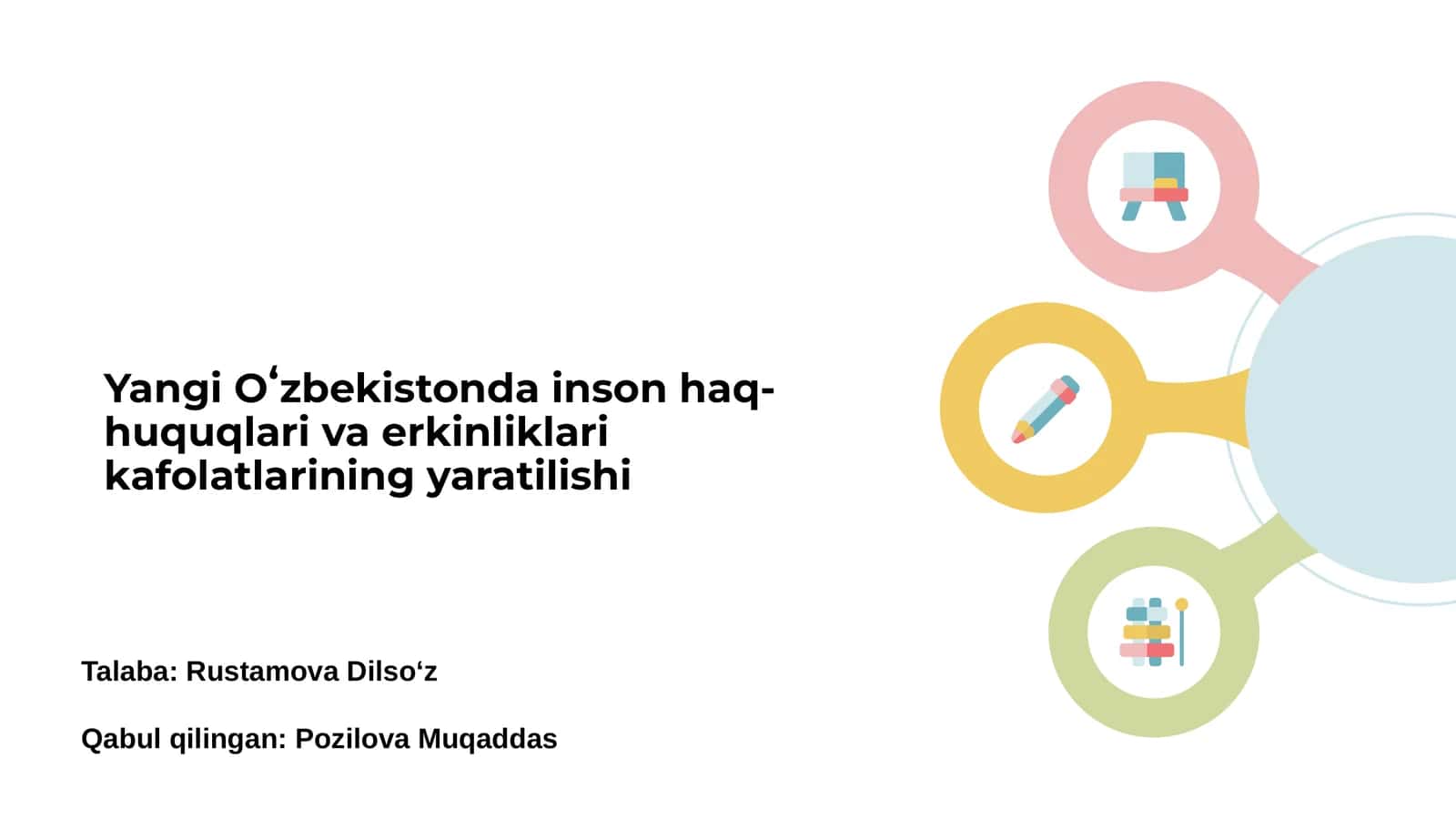 Yangi Oʻzbekistonda inson haq-huquqlari va erkinliklari kafolatlarining yaratilishi 1